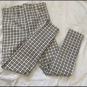 Cigarette Pants black and white gingham print